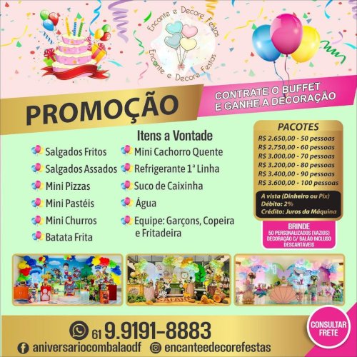 Festa infantil e decoração de aniversário infantil e criança em Brasilia df